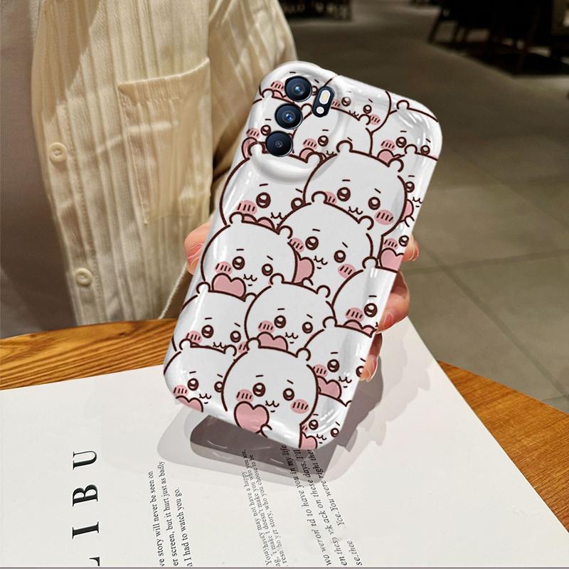Ốp Silicon Hoạt Hình Cho OPPO A16 A16S A16K 3D Bé Gái Vỏ Điện Thoại Mềm Chiikawa Ốp Lưng Chống Sốc
