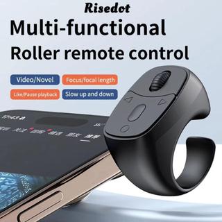 RISEDOT Bluetooth Page Turner, Điều khiển từ xa vòng trang tự động không dây, Chuột Selfie di động Mini có thể sạc lại USB cho Android cho bộ điều khiển Kindle