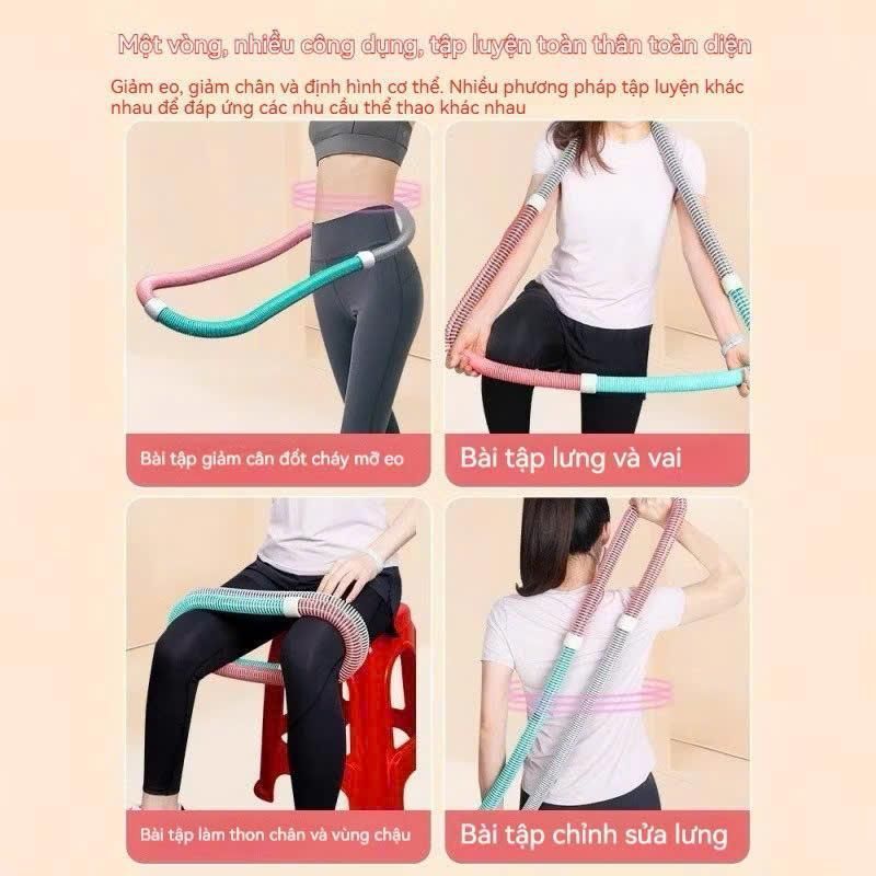 Vòng Lắc Eo Lò Xo - Dụng cụ tập thể dục,  Bọc Nhựa Mềm Bên Ngoài , Eo Thon Tại Nhà. C87 SHOP
