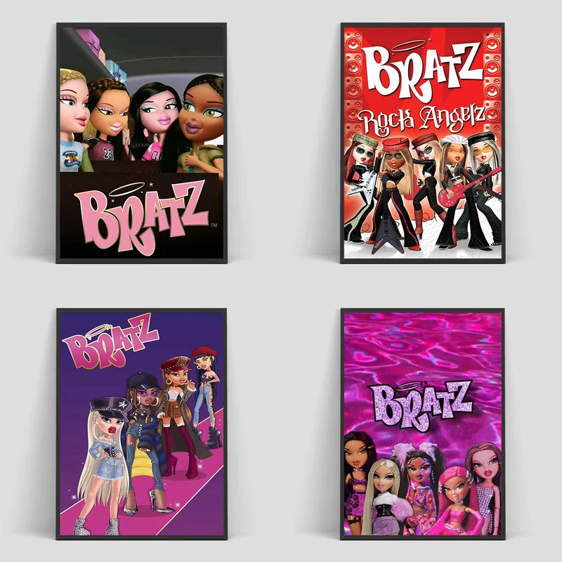 P8NT Hoạt Hình B-Bratz Búp Bê Poster Trang Trí Nhà Cửa Trang Trí In Áp Phích Cho Trang Trí Tường Nghệ Thuật Tranh Canvas