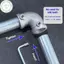 PUSKY Hợp Kim Nhôm Kết Nối Khuỷu Tay Tee Đế Phẳng Ba Chiều Lắp Kết Nối Dây 20 / 25 Mm Ống Thép Kệ Phần VN