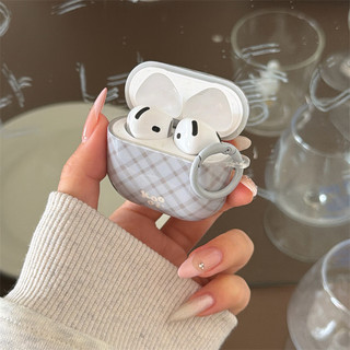 Lưới kim cương màu xanh xám cho Airpods4 AirPods 1 / 2 3 Pro Pro2 pro3 Bộ tai nghe Bluetooth không dây Vỏ bảo vệ tai nghe AirPods Pro i3 i4 pro3