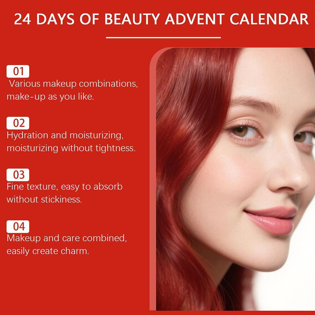 Make Up Countdown 24 Days Festive Christmas Makeup Set Calendar Women Beauty Fashion Advent for Adults Lovers gelhvn