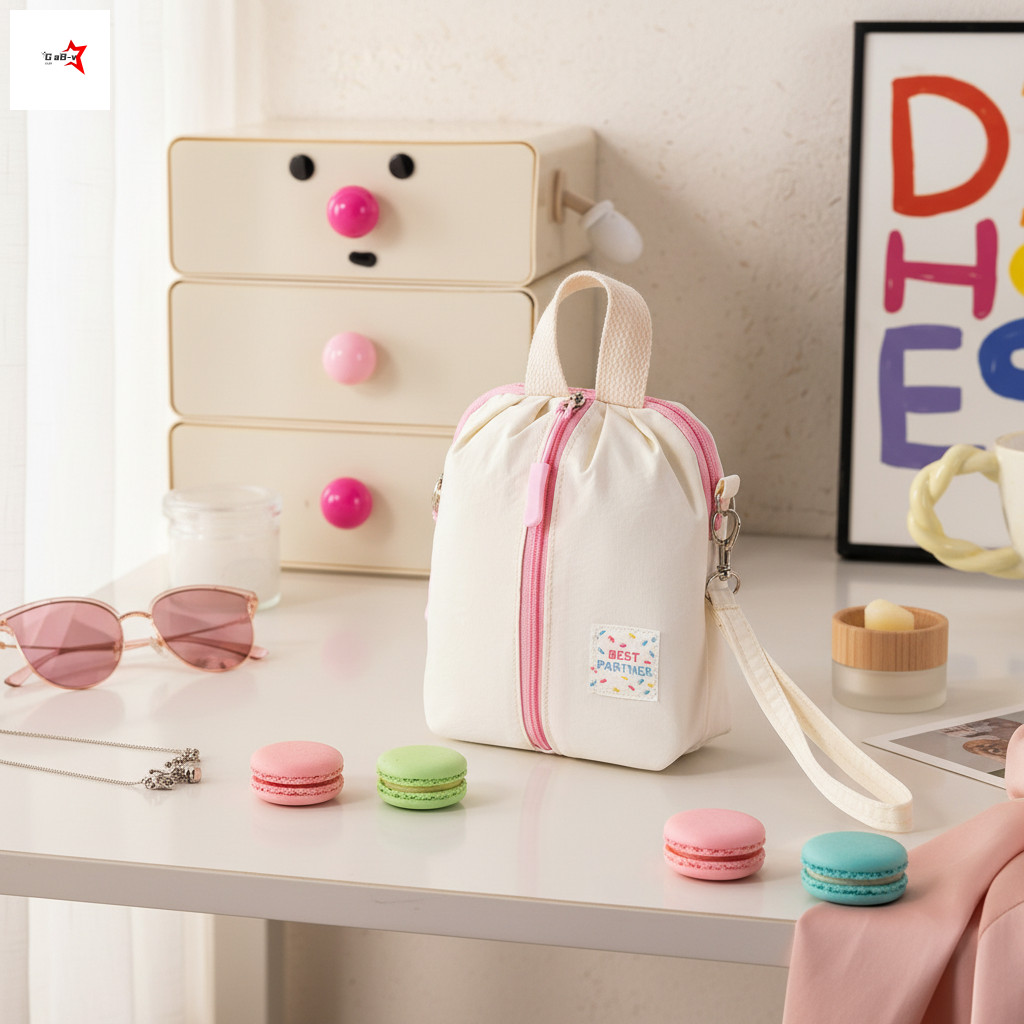 Túi đựng băng vệ sinh màu Macaron Túi đựng mỹ phẩm du lịch di động có vải chống thấm nước