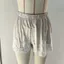 Quần short chắp vá ren OUSXA, Quần short ngủ mượt bằng lụa Satin, Thắt lưng thun cổ điển Mềm mại Y2k Quần short nữ Bộ đồ ngủ