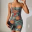 Đầm cổ điển gợi cảm họa tiết đường chéoWG231 form slim