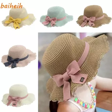 Mũ ngư dân BAIH, Mũ bé trai bé gái Mũ có thể điều chỉnh Mũ xô, Mũ rơm Mũ che nắng Mũ UV Bảo vệ vành rộng Mũ chống nắng Bãi biển