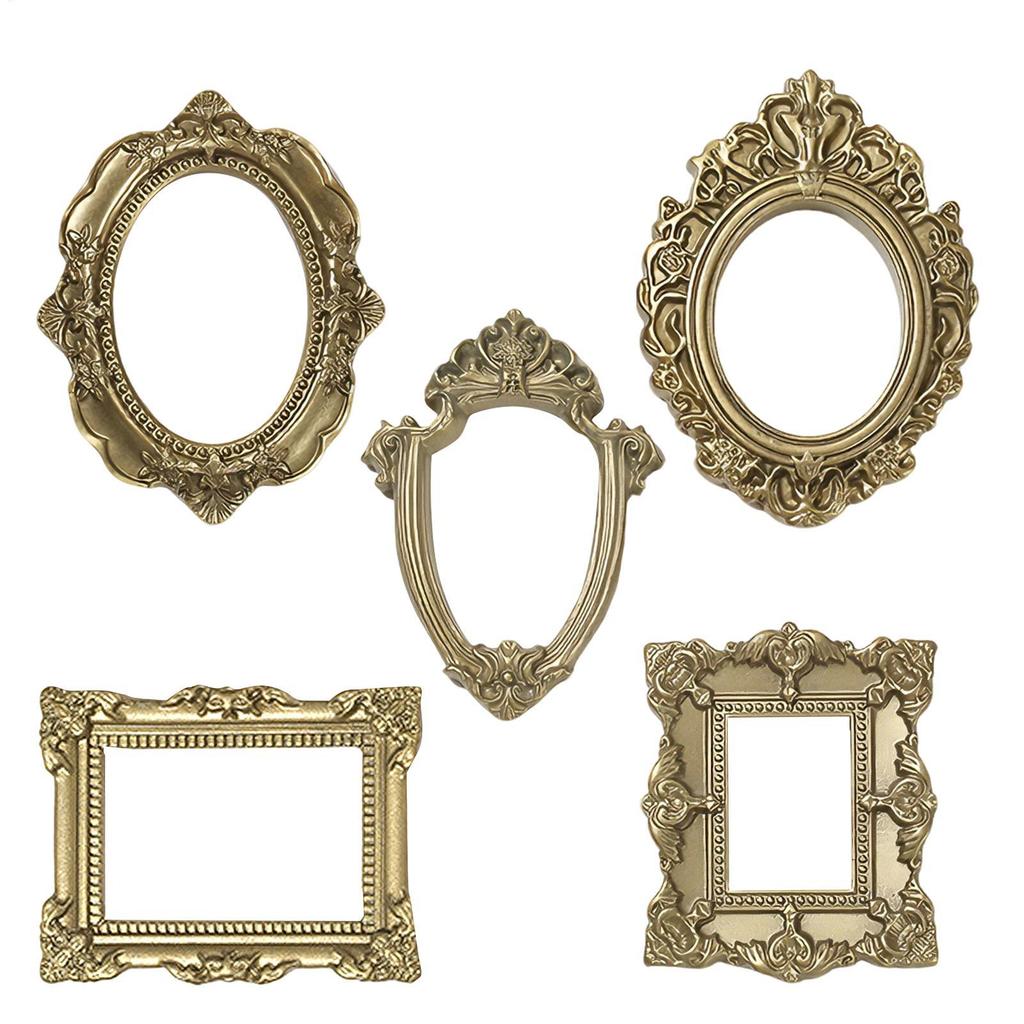 Mini Vintage Khung 5 Miếng Vintage Nhựa Trang Trí Chụp Ảnh Giáng Sinh Treo Tường Khung Ảnh Để Chụp Ảnh Trang Trí