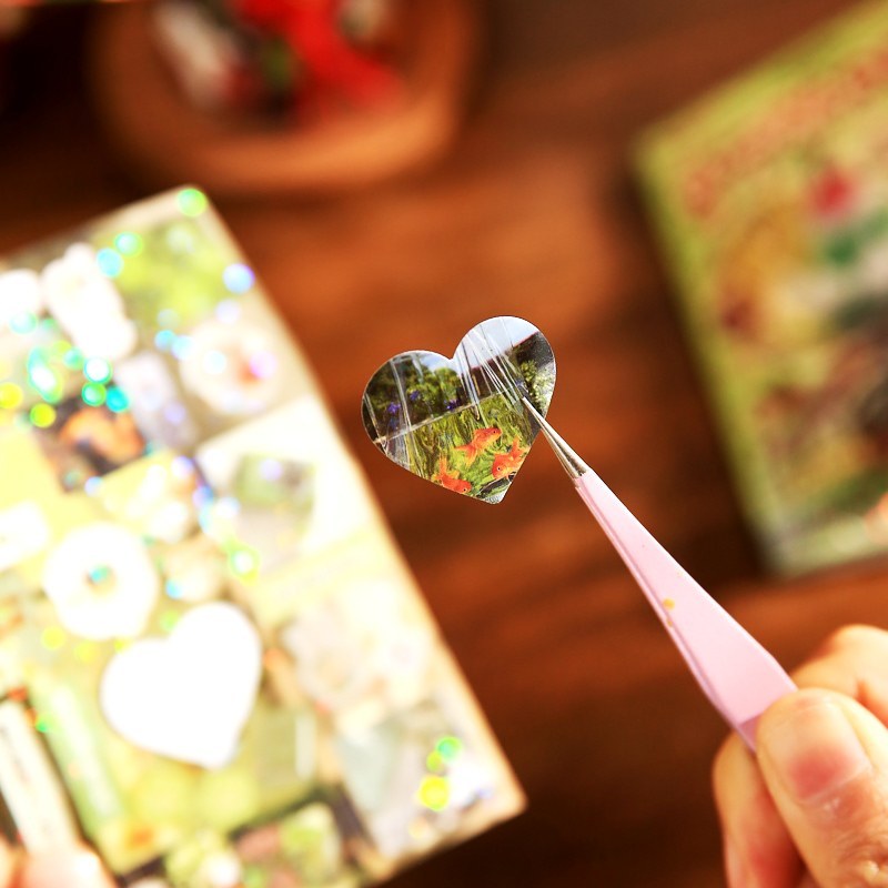 Sổ 30 tờ sticker phim ngôi sao lấp lánh trang trí kawaii retro pudding soda