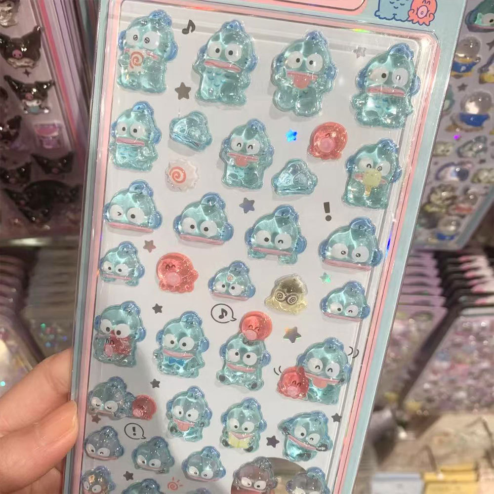 Nhãn dán DIY Jelly Crystal Vỏ điện thoại trang trí Trang trí 3D Hoạt hình trong suốt lập thể rắn