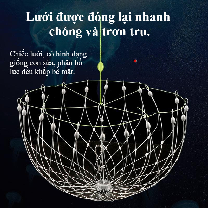 Lồng Bẫy Cua & Cá Tự Động Đóng Mở  - Thiết Kế Gập Gọn Tiện Lợi, Độ Bền Cao, Phù Hợp Câu Cá