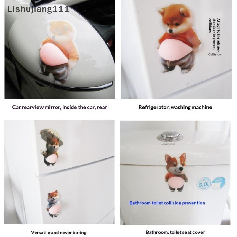 LIS 3D Miếng dán Shiba Inu mũm mĩm dễ thương, 2 miếng silicon tự dính HUJ