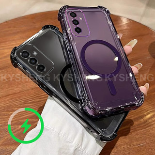 Thích hợp cho vỏ điện thoại SAMSUNG A17 5G TPU sạc từ tính bốn góc chống rơi vỏ mềm trong suốt WBQ 000