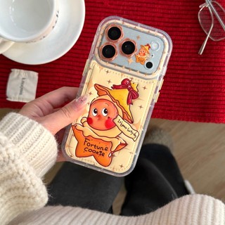 Hoạt Hình Dễ Thương Fortune Cookie Starman Ống Kính Hoa Da Mềm Ốp Lưng Điện Thoại iPhone 17Promax 17Pro 14 15 16 Pro Max 13 Túi Khí Chống Sốc Nữ Vỏ Di Động
