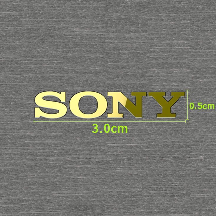 Logo SONY Siêu Mỏng Chia Miếng Dán Kim Loại Logo SONY Rỗng Mạ Kim Loại Sáng Bóng Miếng Dán OZRS