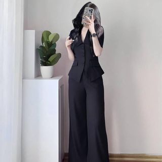 Set đồ nữ thời trang cao cấp VD25 – Phong cách sang chảnh, nữ tính, trẻ trung hot trend Set quần suông nữ xᶖnh mix áo