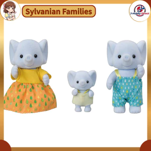 Sylvanian Families Doll - Elephant Family - FS-38 - ST Mark Certified - For Ages 3 and Up - Toy Dollhouse - EPOCH Corporation