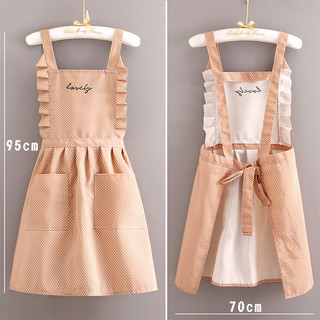 Dễ Thương Nấu Ăn Nhà Bếp Tạp Dề Retro Chống Thấm Nước Chống Bẩn Nấu Ăn Dịch Vụ Làm Móng Tay Chuyên Dụng