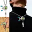 Vòng cổ cuộn dây câu JUNYUE88US, Vòng câu xoay sang trọng, Thiết kế cá nhân Mặt dây chuyền cổ nam cao cấp tinh tế màu bạc cho anh ấy