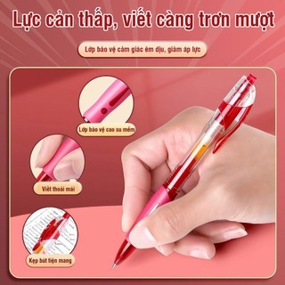 Bút bi đỏ dùng cho học tập, ngòi 0.5mm chính xác - Combo 30 bút gel viết mượt mà, chất liệu cao cấp bền đẹp