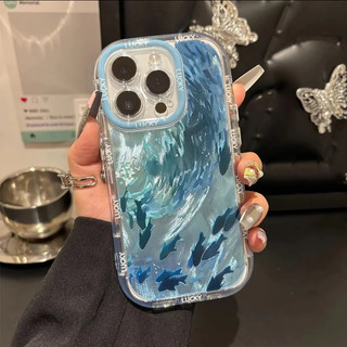 Cá Đại Dương Thích Hợp Cho Apple 16 Lông Sợi Kem Vỏ Điện Thoại iPhone15promax Hoạt Hình 14 / 13 Chiếc 2026.1.22