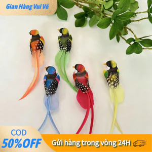 【48h】Tổ chim và chim giả nhân tạo trang trí tiểu cảnh, cây cảnh, sân vườn, decor sự kiện, màu ngẫu nhiên