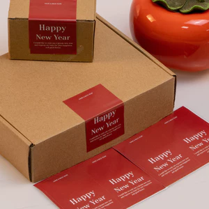 Tem dán 50 tờ Happy New Year TE79 Sticker nhãn dán hộp, túi quà chúc mừng năm mới