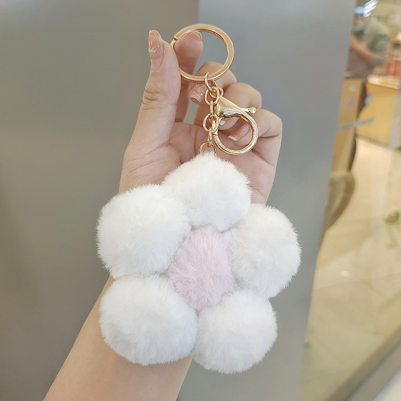 Sáng Tạo Hoa Sang Trọng Móc Khóa Hoa Nhỏ Túi Thời Trang Mặt Dây Chuyền Phụ Kiện Điện Thoại Di Động Vòng Chìa Khóa Quà Tặng Chìa Khóa Xe HLPW