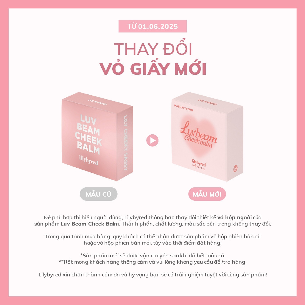 Má Hồng Dạng Kem LILYBYRED – Mềm Mịn, Lên Màu Tự Nhiên, Hiệu Ứng Căng Bóng Hàn Quốc