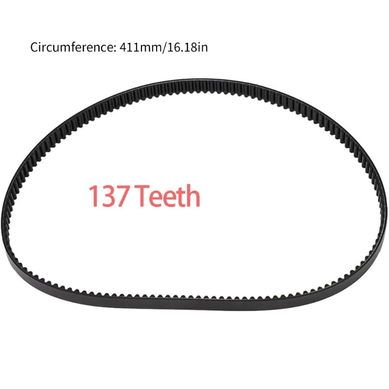 Đai truyền động dài 411mm Bapara 137 Răng cho máy trộn bột và máy móc Thiết kế chống trượt Đảm bảo truyền điện ổn định