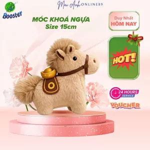 Móc khóa Ngựa 15cm cao cấp – Ngựa may mắn treo xe, treo túi, treo chìa khóa, Quà tặng dễ thương