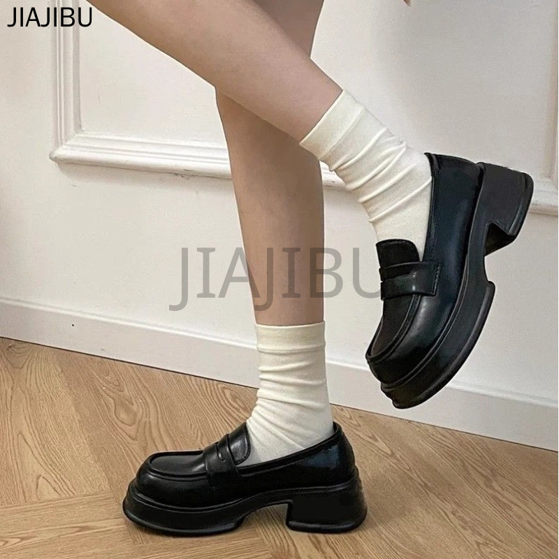 Size 34-46 Giày Lười Kiểu Anh, Mũi Tròn, Gót Dày, Chống Trơn Trượt. 45 Giày Nữ Cỡ Lớn Kiểu Lolita, Đồng Phục Học Sinh, Phong Cách JK Nhật Bản. 44 Korean Fashion Casual Mary Jane Shoes 43 Giày Da Mờ Kiểu Công Chúa Pháp Dành Cho Bé Gái 42 41