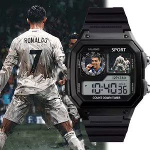 Ngôi Sao Bóng Đá CR7 Ngoại Vi Trẻ Em Học Sinh Đồng Hồ Điện Tử Thể Thao Chống Thấm Nước Với Đồng Hồ Báo Thức Quà Tặng Sinh Nhật
