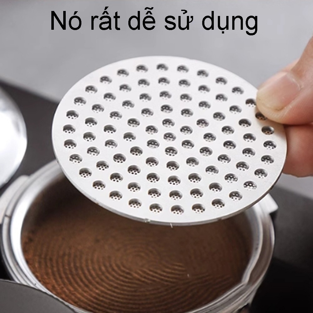 【COD】Phụ kiện portafilter: lưới lọc inox 304 dạng lớp đơn hoặc đôi, giúp tạo bột cake đều, tăng độ cân bằng cho café.