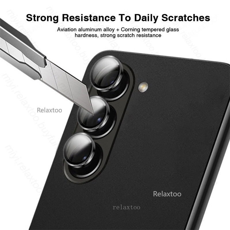 Dành Cho Samsung Galaxy Z Fold5 9D Hợp Kim Nhôm Bảo Vệ Ống Kính Máy Ảnh Vòng Bao Phim Cho Samsung Galaxy Z Flip5 Mặt Sau Ống Kính Cường Lực Bảo Vệ