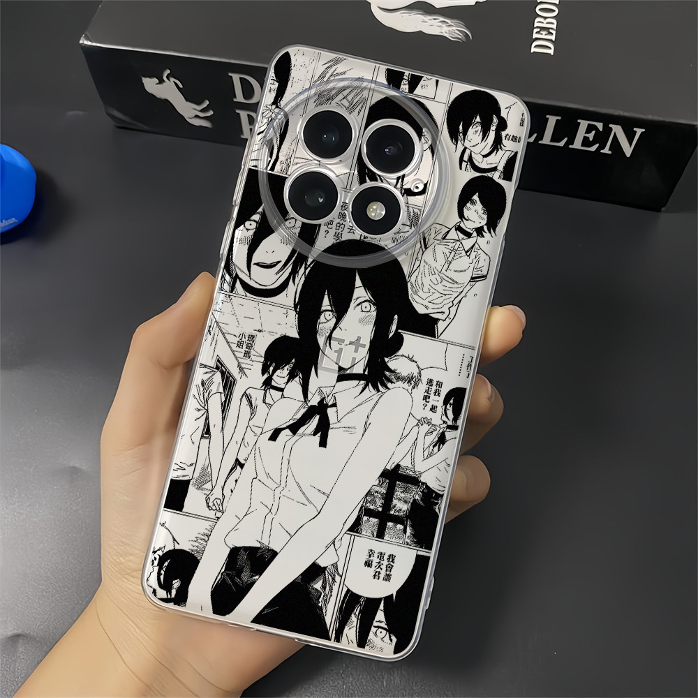 "Chainsaw Man REZE" Ốp điện thoại TPU mềm mỏng trong suốt cho Oneplus Ace 6 / 15 13 13R 13T 12 12R 11 Ace 5 Pro Ace 3 3 3V 2V Nord 5 / Bảo vệ Camera Vỏ chống sốc One plus