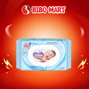 Giấy Ướt Bobby Khăn Ướt Em Bé Đa Năng Không Mùi Dịu Nhẹ Dành Cho Bé Gói 100 Tờ - Bibo Mart