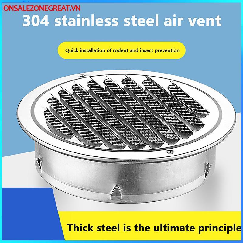 Ons 70 / 80 / 100 / 120 / 150MM Lưới tản nhiệt không khí tròn bằng thép không gỉ Bảo vệ côn trùng Nhà ngoại thất Tường Công cụ thông gió tại