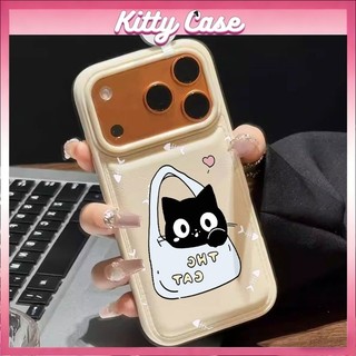 Ốp lưng iPhone 11/12/13/XR/14/15/16/17/7/XR Pro Max Plus cấu trúc khí nang họa tiết hình ảnh mèo hoạt hình quanh viền
