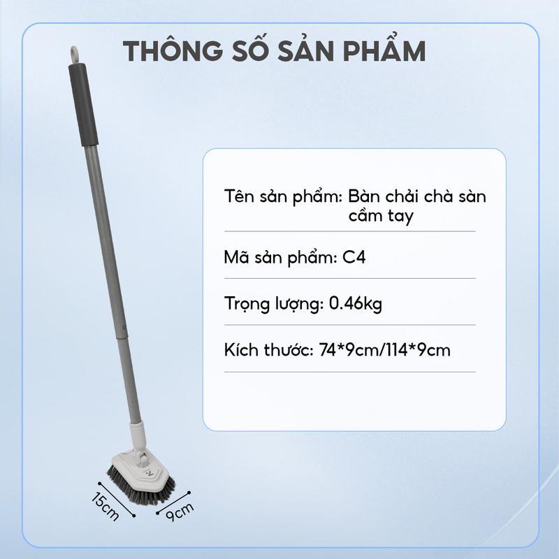 Bàn Chải Chà Sàn Cọ Rửa Bồn Nhà Tắm Cầm Tay 2 Đầu Tiện Lợi C4 Zolele | BigBuy360 - bigbuy360.vn