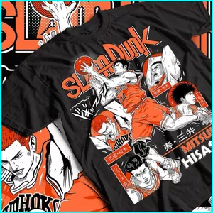 Áo thun Mitsui Hisashi Slam Dunk - Tay Ngắn, Thoáng Mát Mùa Hè