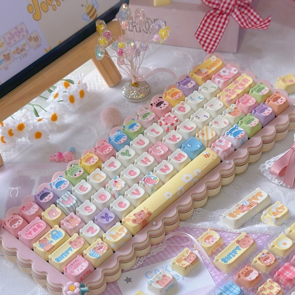 Keycap Gấu Dễ Thương PBT Cho Bàn Phím Cơ | KCAP - World of keycaps