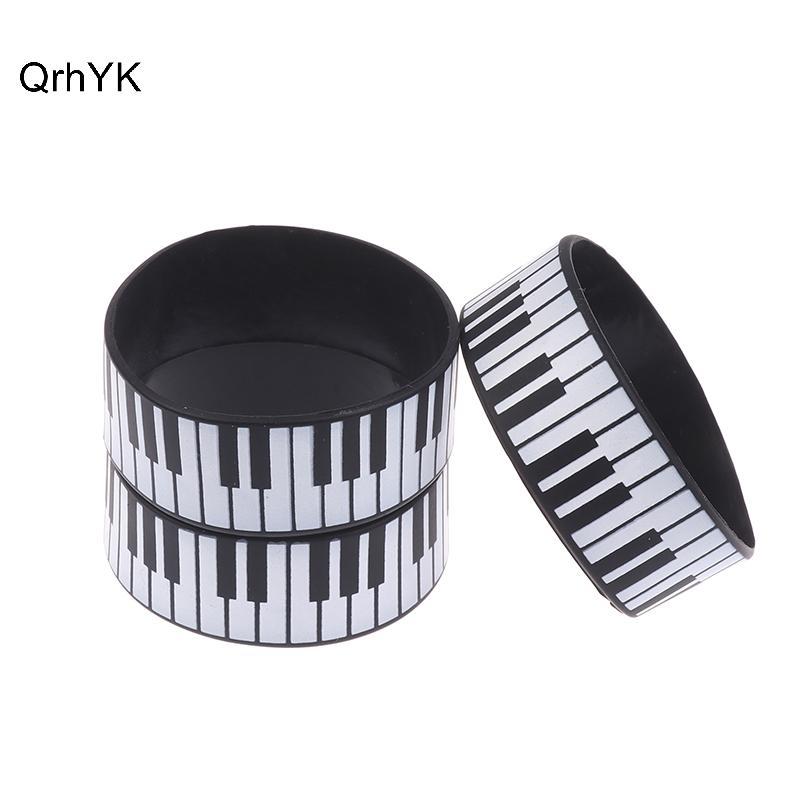 Vòng Tay Silicon Hình Bàn Phím Piano Phong Cách Thời Trang, quà tặng hoàn hảo cho người yêu âm nhạc và lễ hội