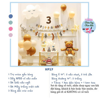 (Freeship Extra) Tổng hợp set bóng trang trí sinh nhật, thôi nôi, happy birthday cho bé trai bé gái mẫu mới nhất DF13