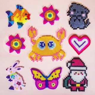 MARBLEM 1000 chiếc Hạt Perler Hama Mini, Hạt cầu chì thủ công thủ công 2.6mm Hạt rải rác, Hạt nhỏ hợp nhất hạt nhỏ cao cấp sáng tạo Đồ chơi giáo dục