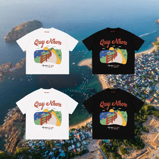 Áo Thun Du Lịch QUY NHƠN - Áo Oversize - Tee Cotton Unisex Nam Nữ chất thun cotton 250gsm