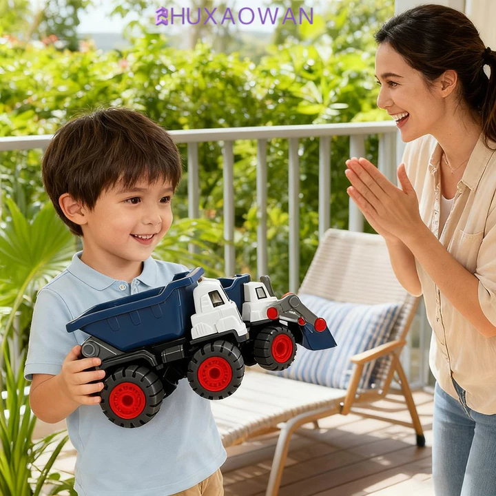 ZHUXAOWAN Đồ chơi ô tô kỹ thuật trẻ em, Đồ chơi xe tải Đồ chơi máy xúc, Đồ chơi bán tải ABS thú vị Đồ chơi cổ điển Đồ chơi máy ủi lớn Đồ chơi trẻ em