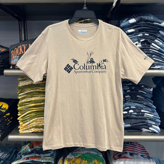 Bán áo thun nam Columbia cổ tròn tay ngắn, 100% cotton, in hình thời trang cho ngày hè thoái mái