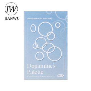 JIANWU Màu Sắc Của Dopamine Series Vintage Hình Học Biên Giới Phong Cảnh Chất Liệu Cắt Dán PET Nhãn Dán Sáng Tạo Tạp Chí Văn Phòng Phẩm