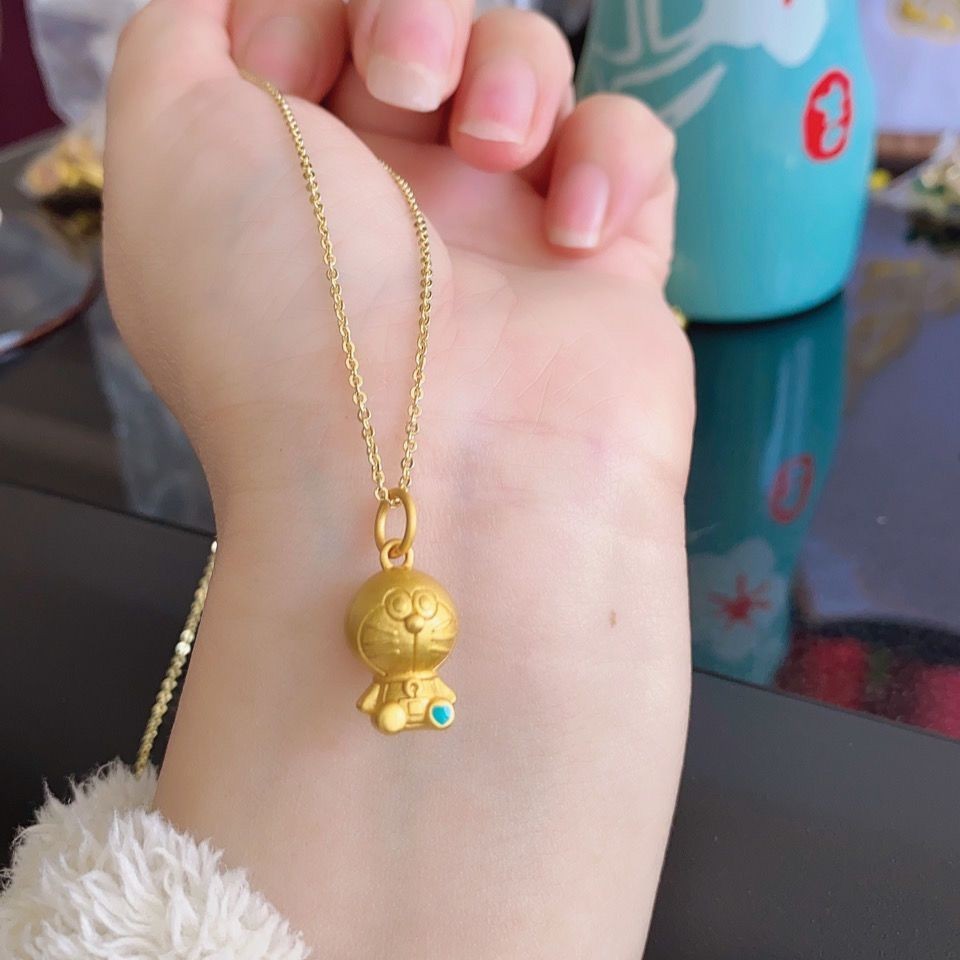 Hoạt Hình Chắc Chắn Doremon Vòng Cổ Mặt Dây Chuyền Doremon Mạ Vàng Mặt Dây Chuyền Tuổi Thơ Mặt Dây Chuyền Mạ Vàng